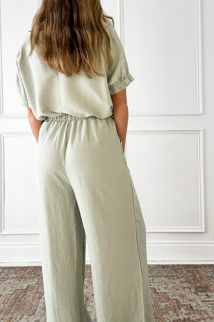 Sage Breeze Wide Leg Pants