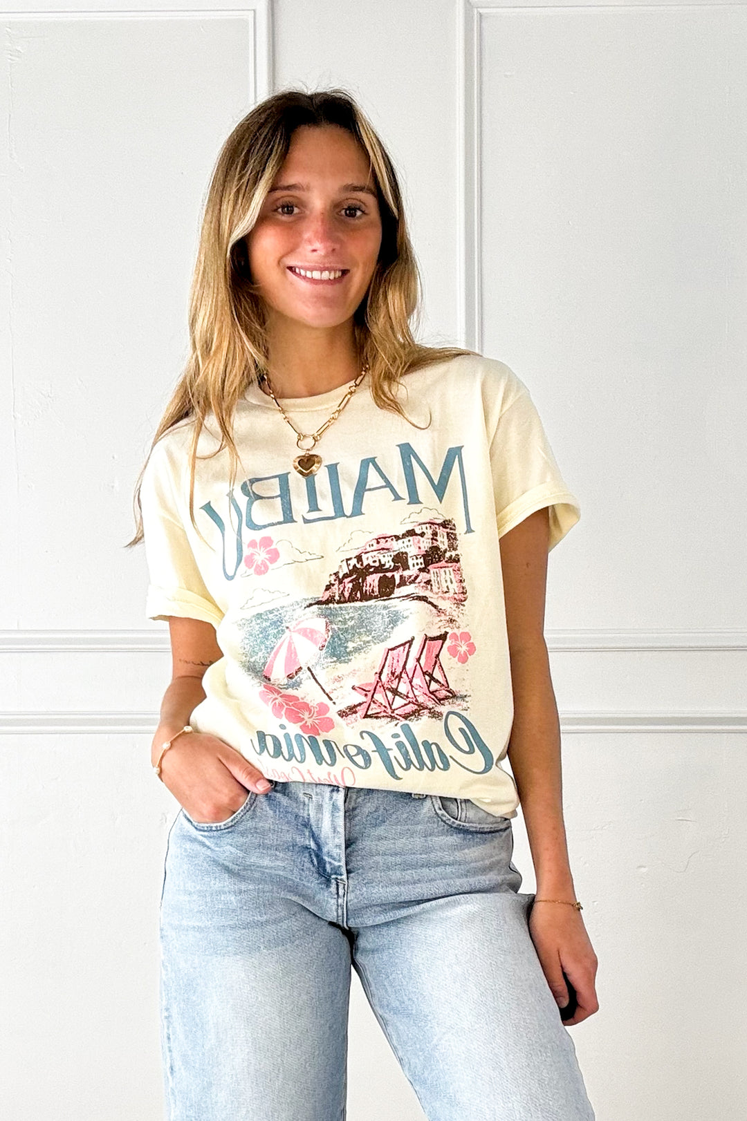 Malibu California Coastal Graphic Tee