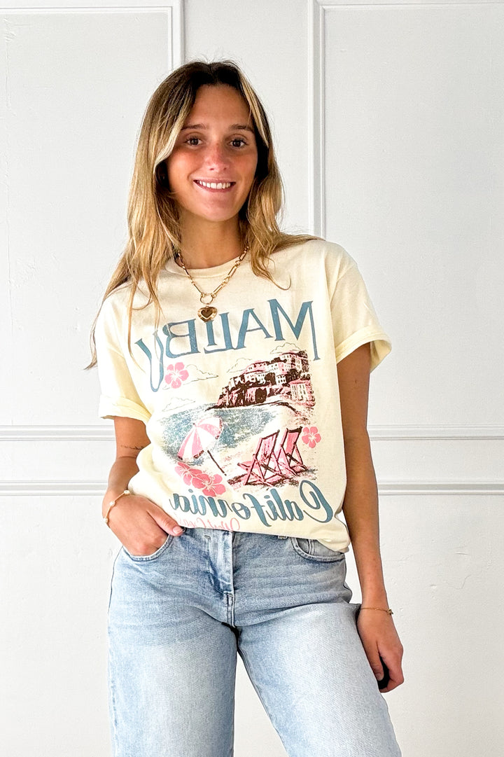 Malibu California Coastal Graphic Tee