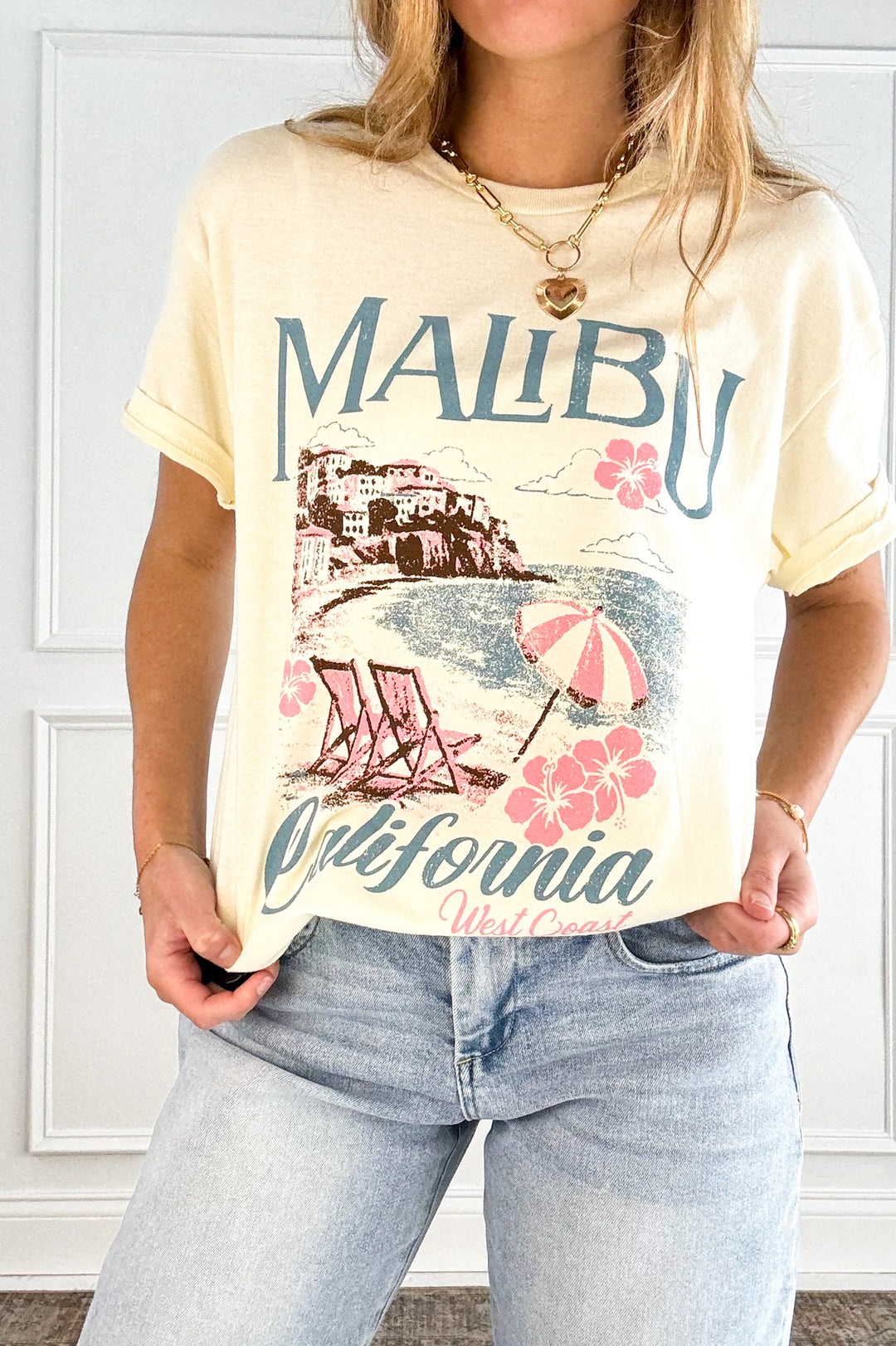 Malibu California Coastal Graphic Tee