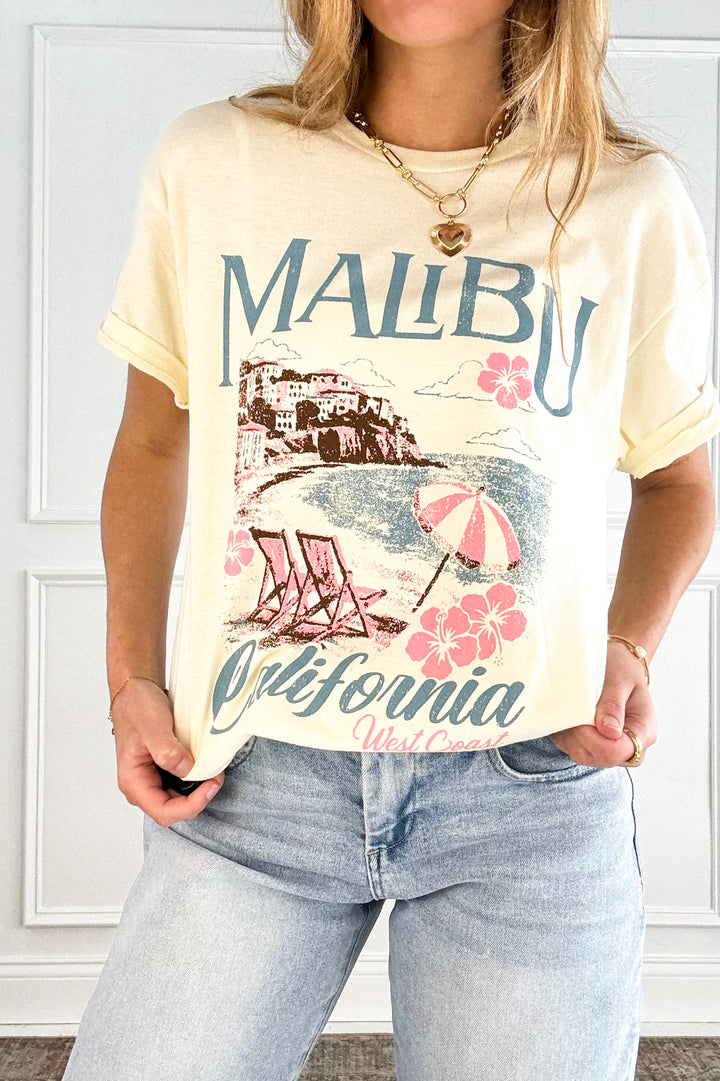 Malibu California Coastal Graphic Tee