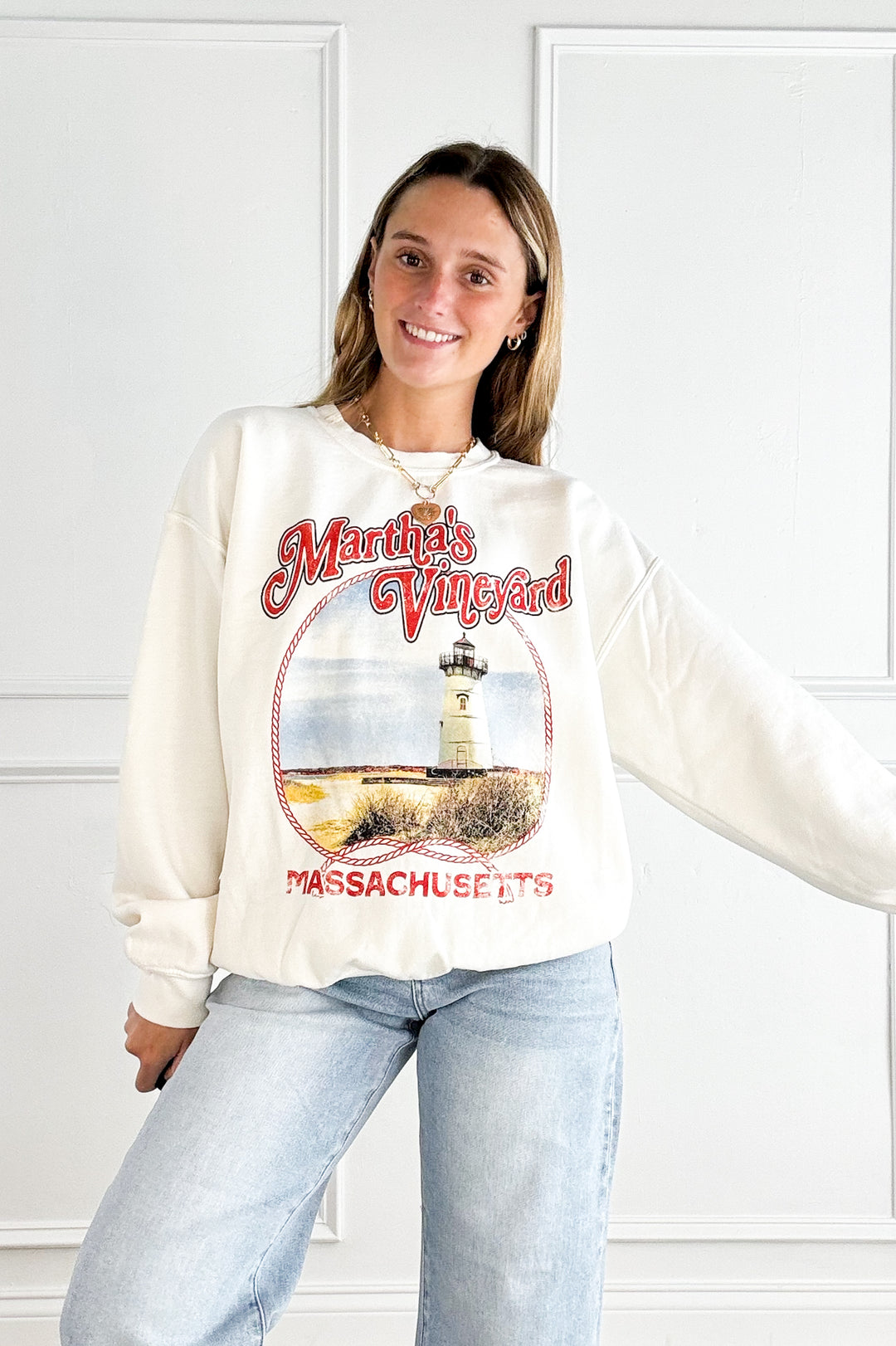 Martha’s Vineyard Lighthouse Graphic Sweatshirt