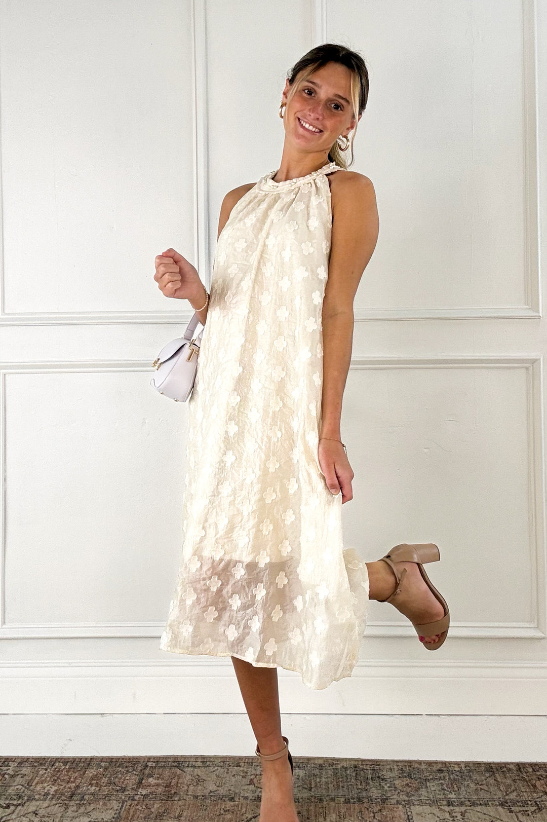 Pearl Applique Dress