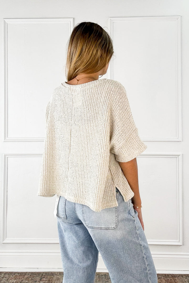 Oatmeal Breeze Knit Sweater Top