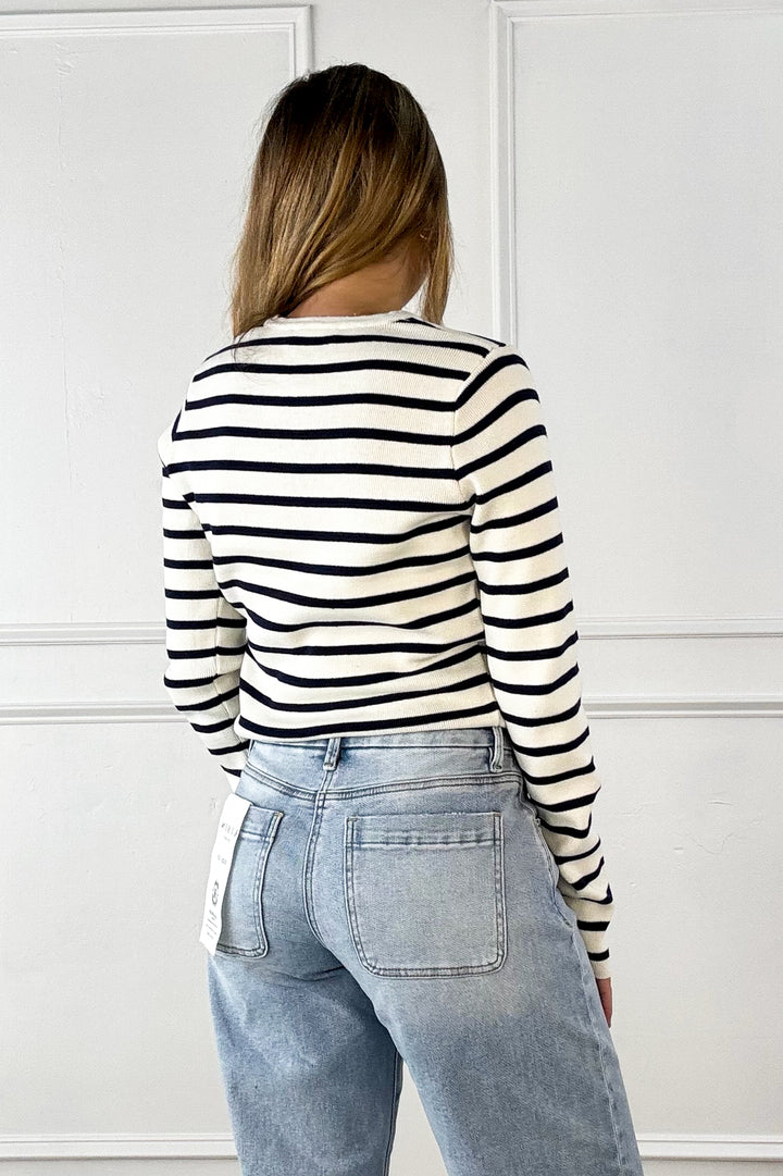 Sunbeam Stripe Button Cardigan