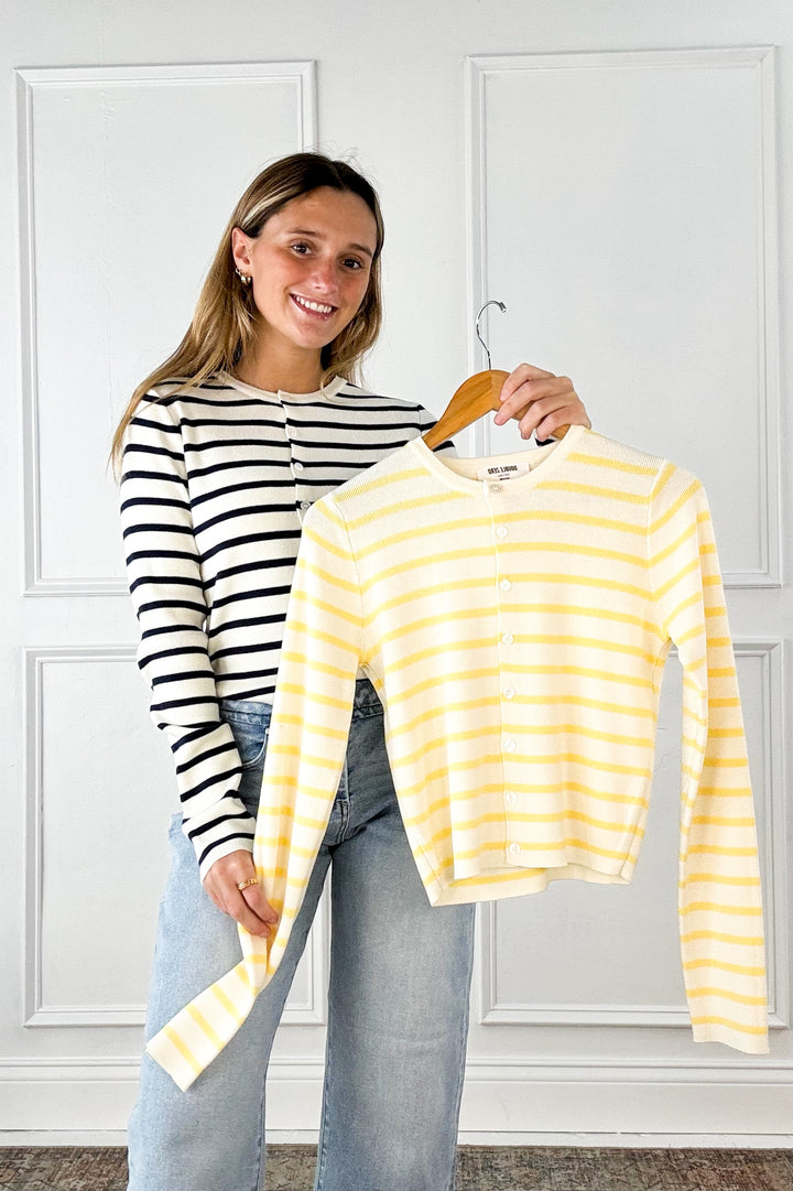 Sunbeam Stripe Button Cardigan
