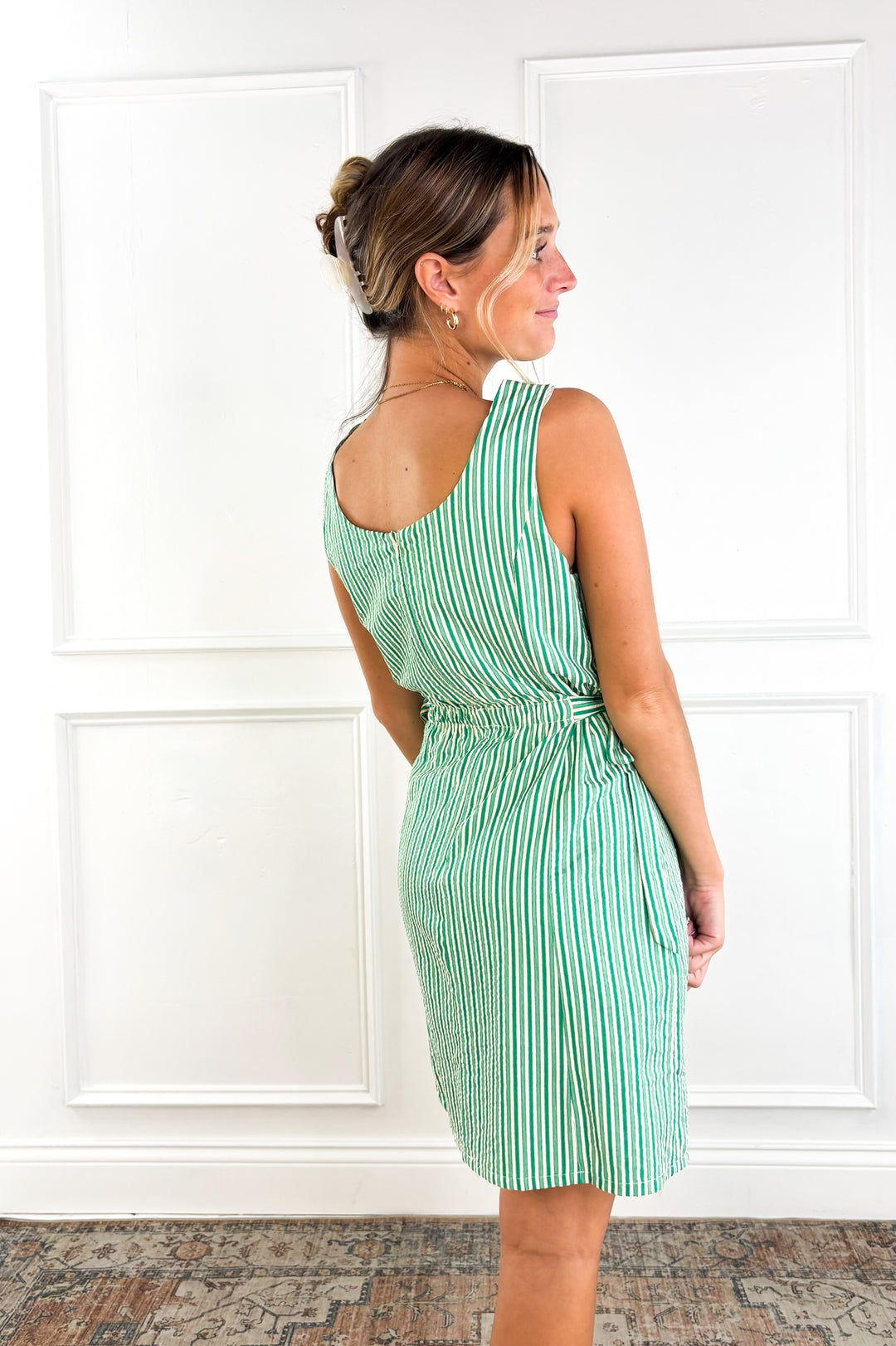 Coastal Charm Tie Waist Dress