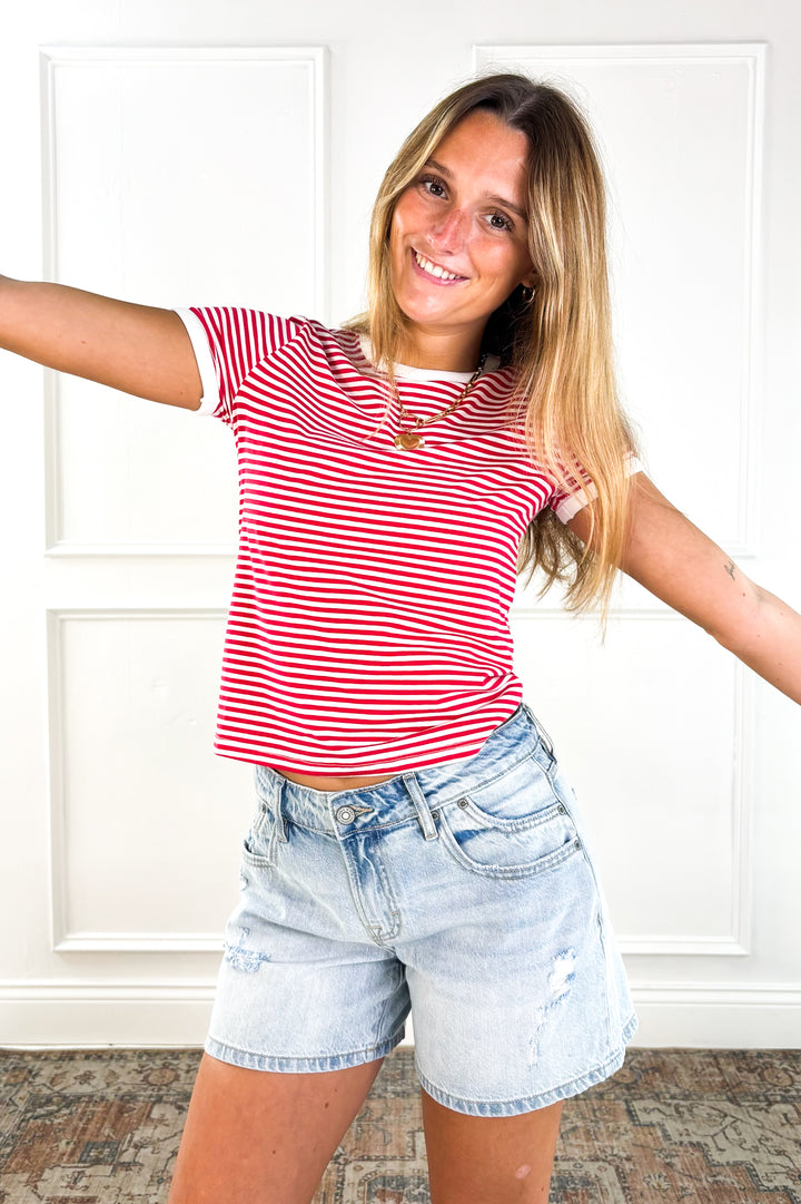 Everyday Stripe Ringer Tee
