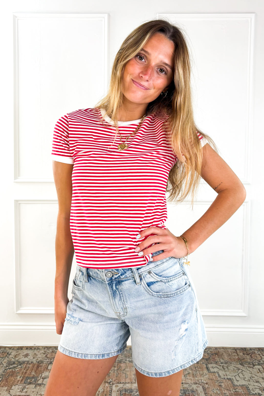 Everyday Stripe Ringer Tee