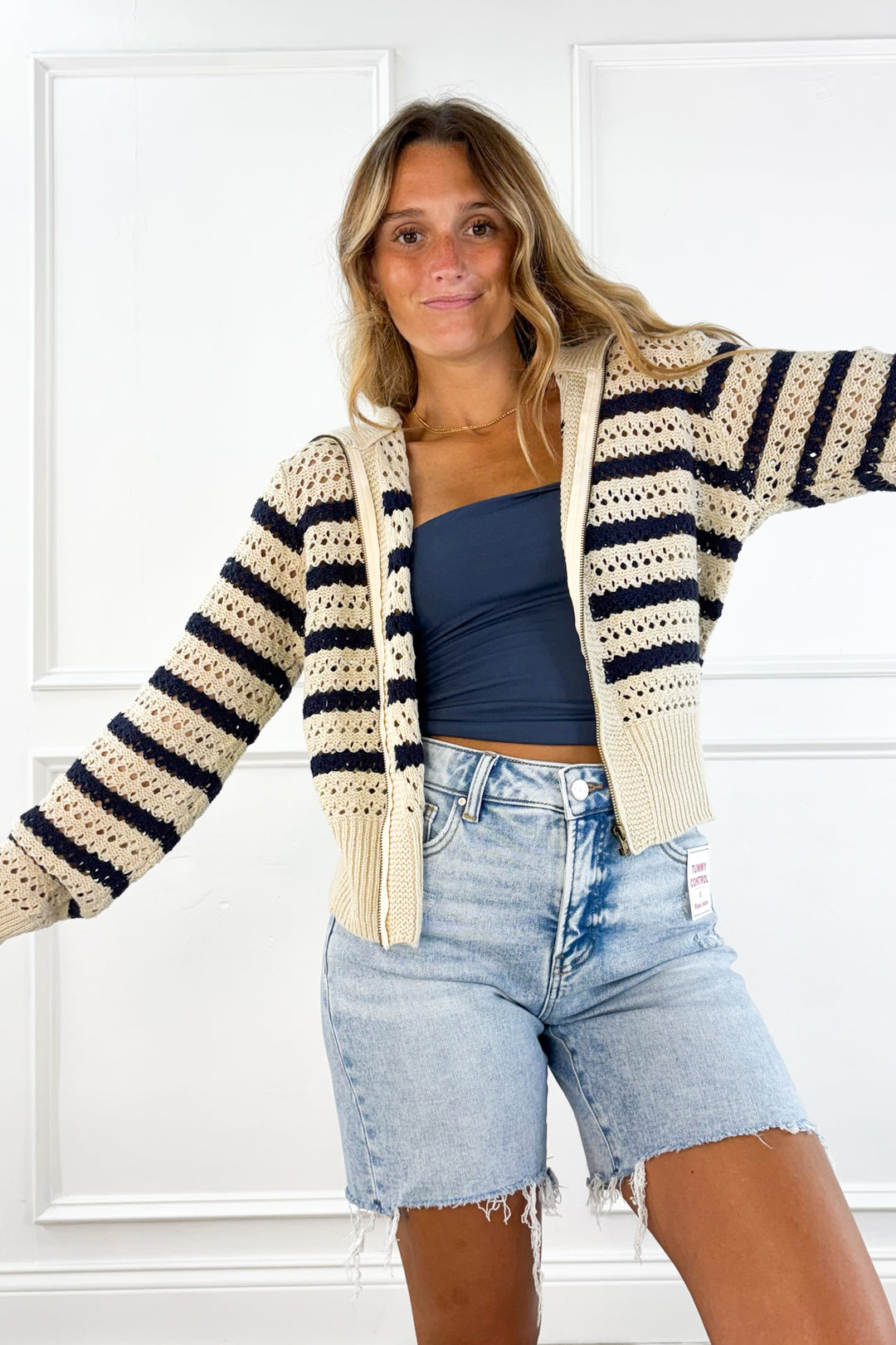 Midnight Stripe Cardigan