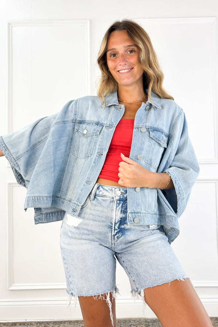 Risen Boxy Sleeve Denim Jacket