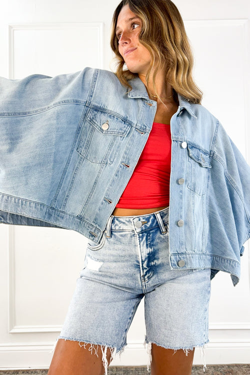 Risen Boxy Sleeve Denim Jacket
