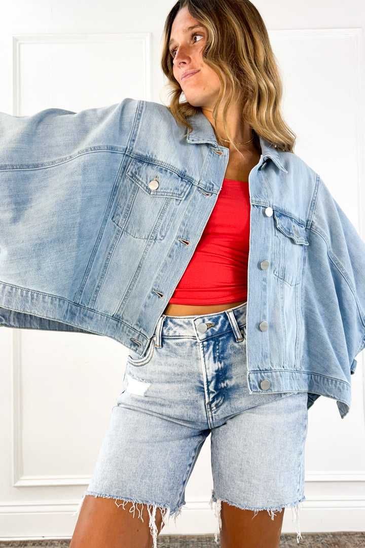 Risen Boxy Sleeve Denim Jacket