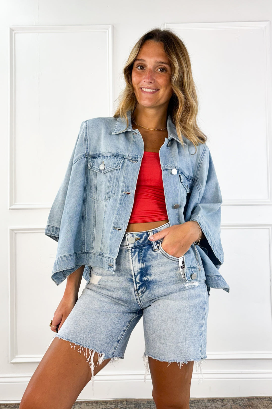 Risen Boxy Sleeve Denim Jacket