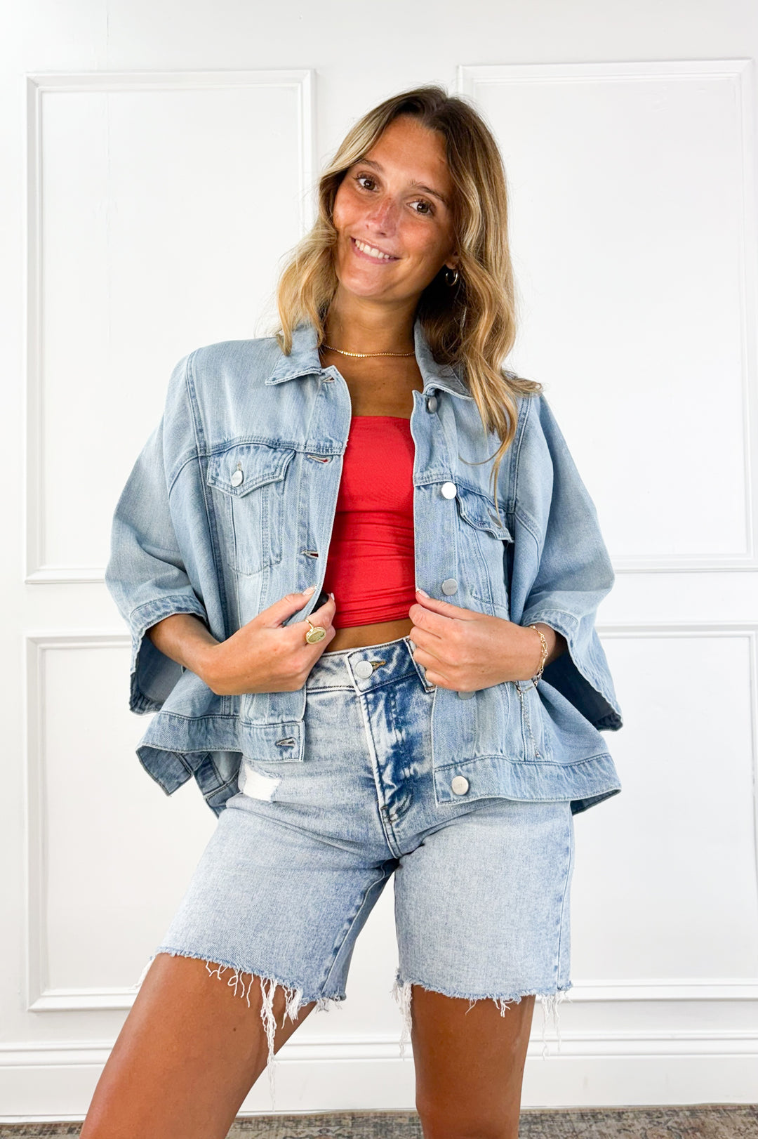 Risen Boxy Sleeve Denim Jacket