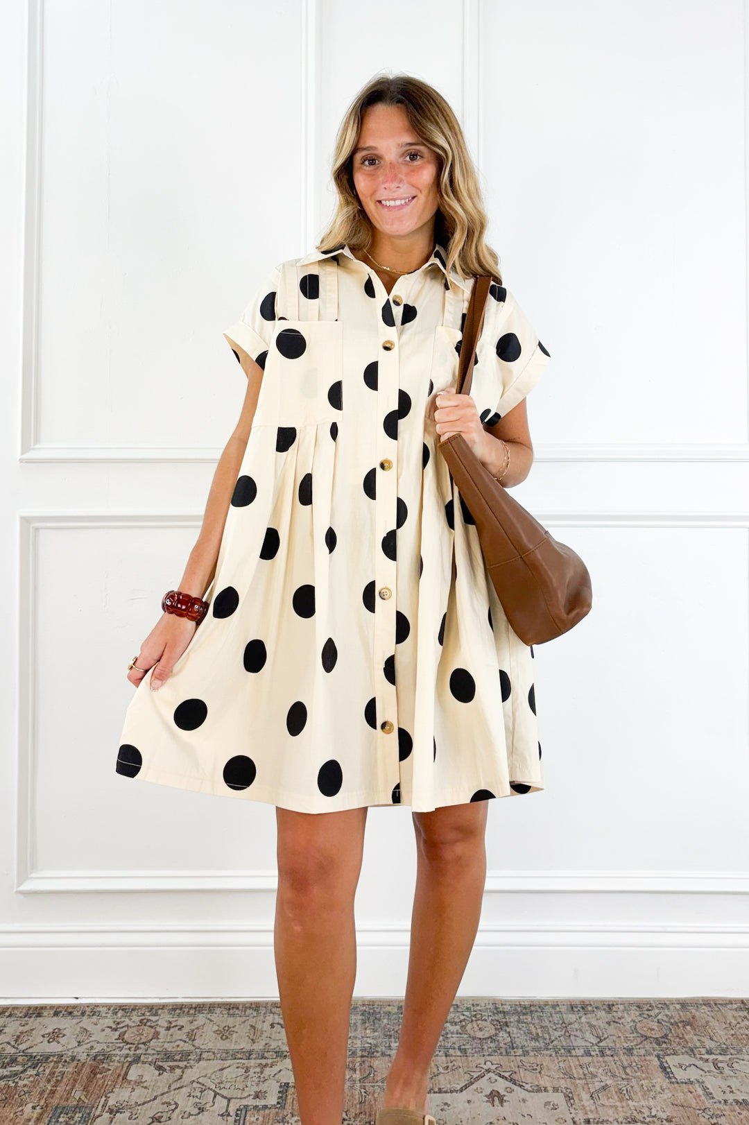 Polka Dot Shirt Dress