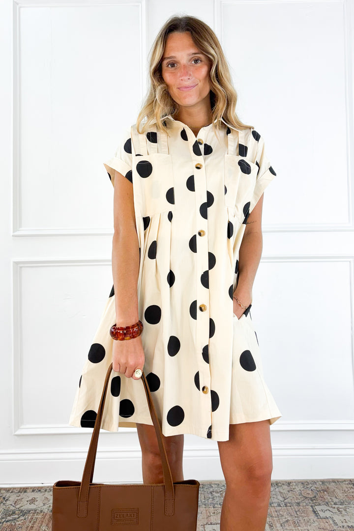 Polka Dot Shirt Dress