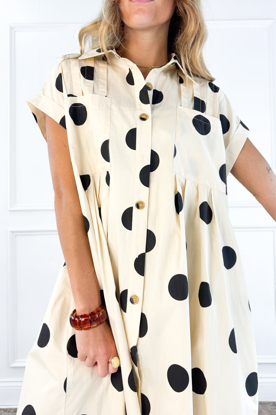 Polka Dot Shirt Dress