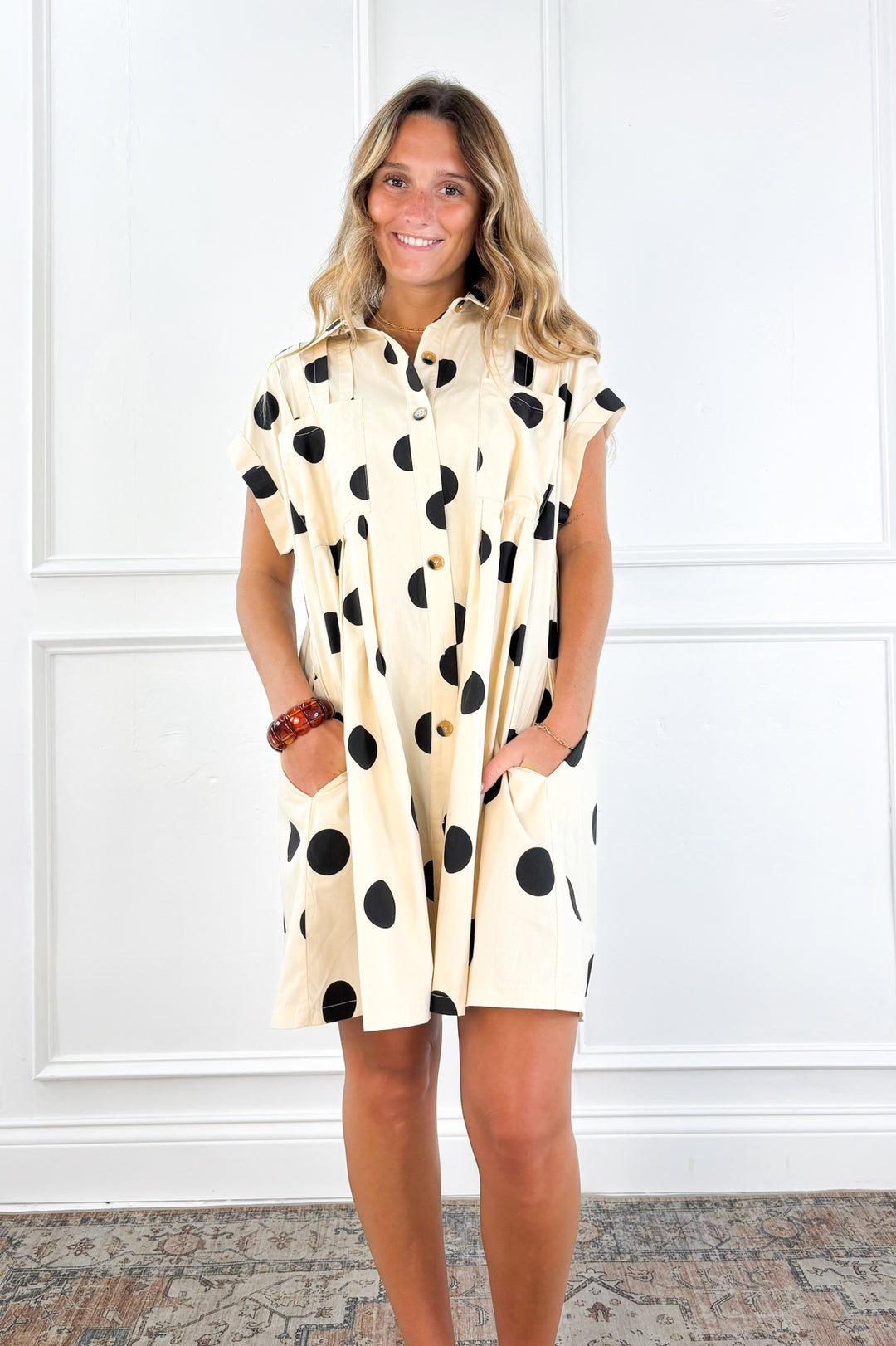 Polka Dot Shirt Dress