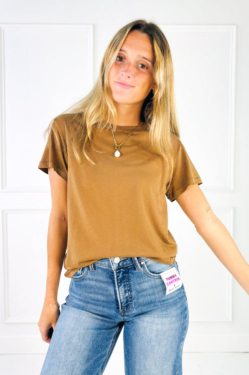 Cotton Jersey Crewneck Tee