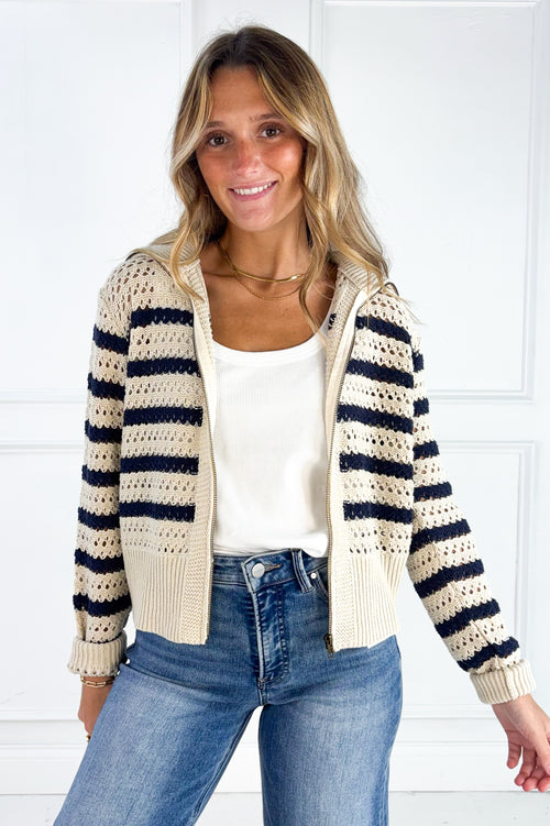 Midnight Stripe Cardigan