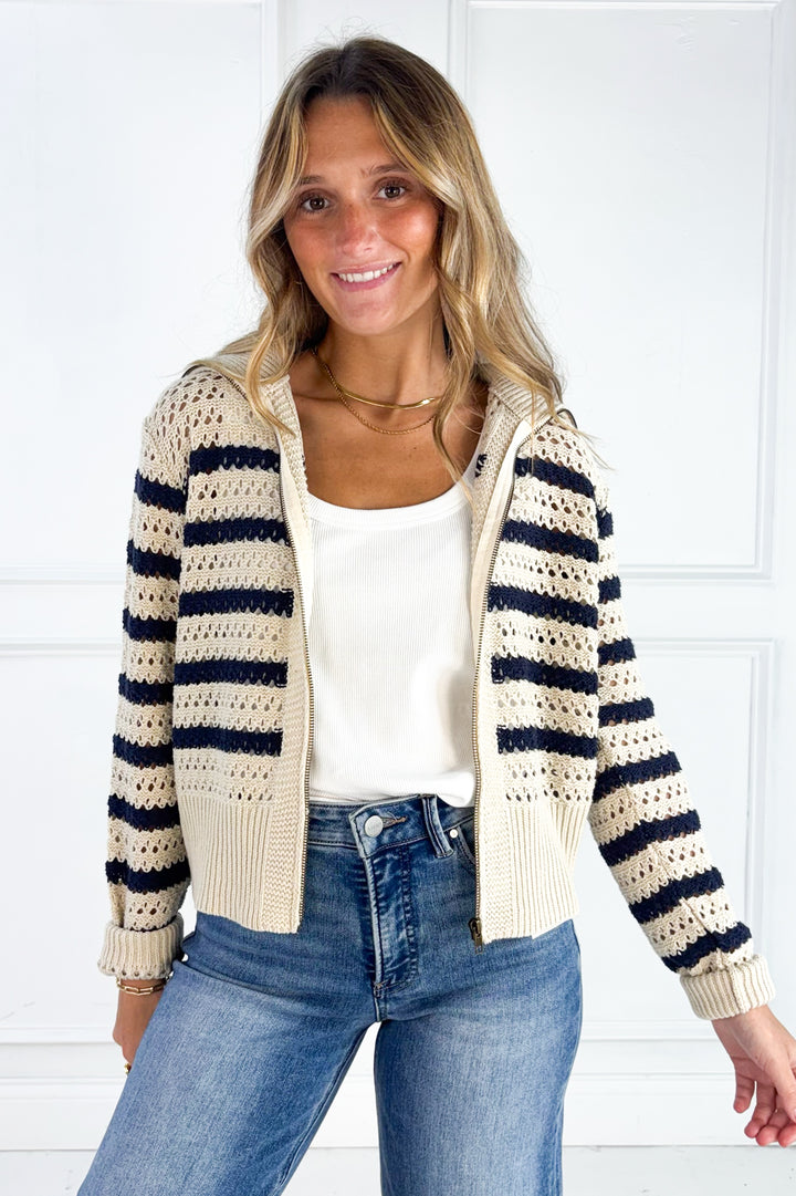 Midnight Stripe Cardigan