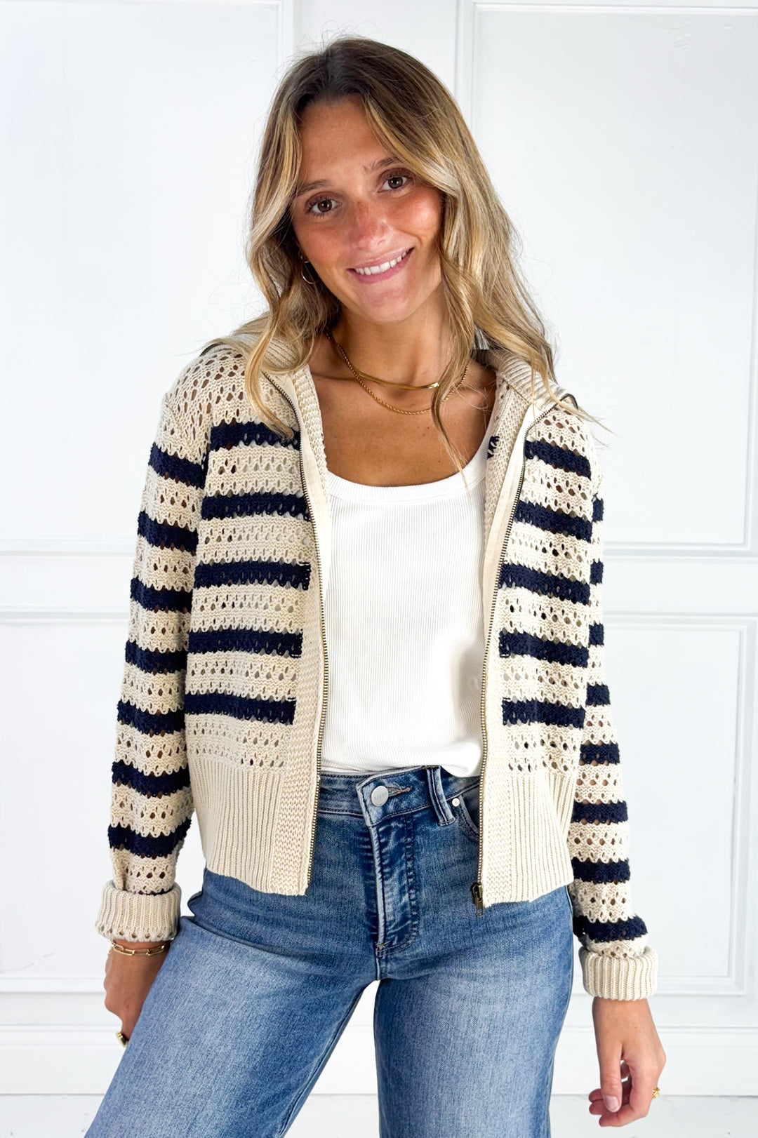 Midnight Stripe Cardigan
