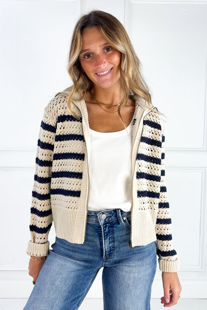 Midnight Stripe Cardigan