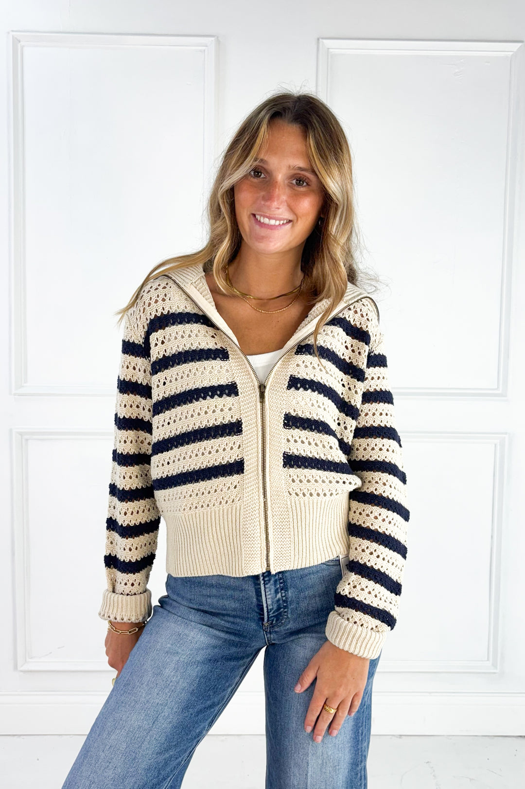 Midnight Stripe Cardigan