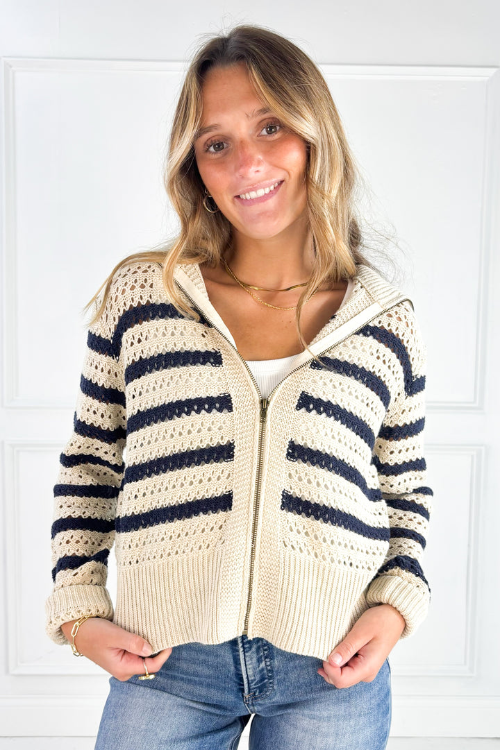 Midnight Stripe Cardigan
