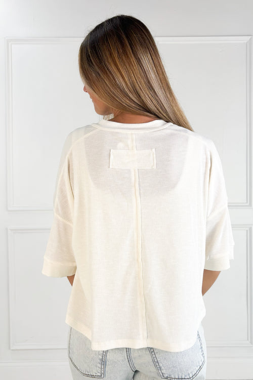 Simple Grace Button Front Knit Top