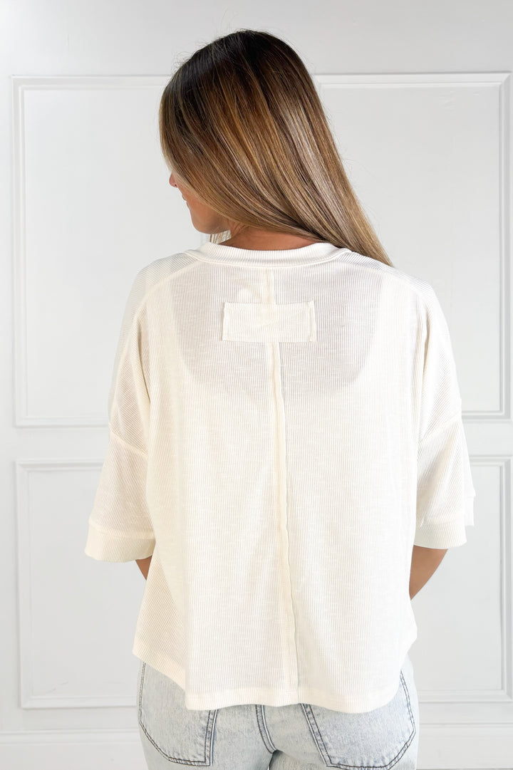 Simple Grace Button Front Knit Top