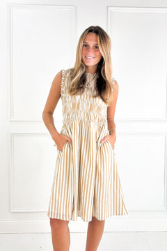 Golden Hour Smocked Midi Dress