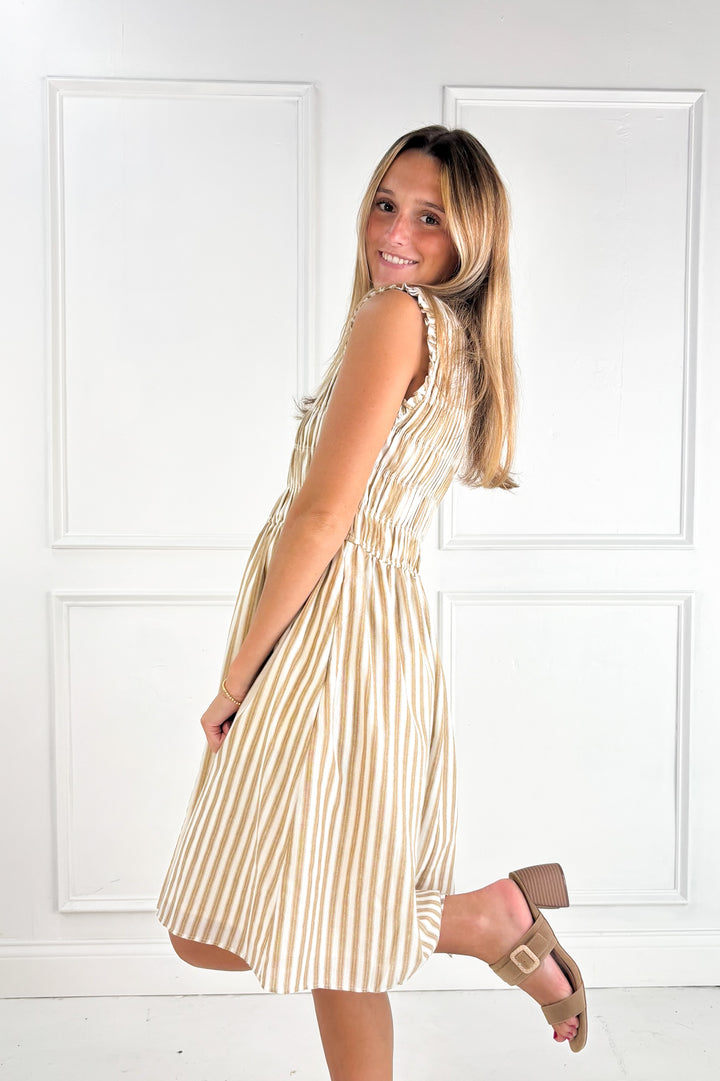 Golden Hour Smocked Midi Dress