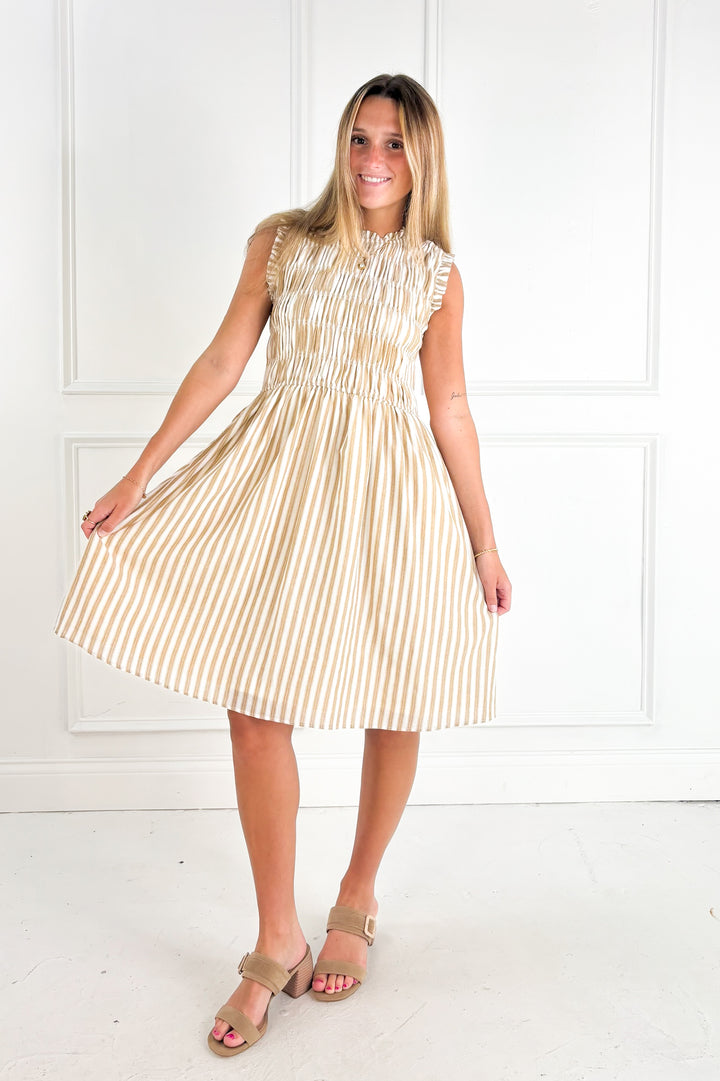 Golden Hour Smocked Midi Dress