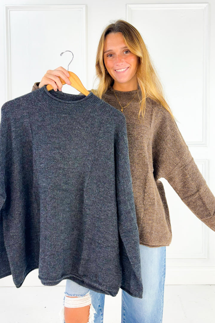 The Heather Checkered Sweater