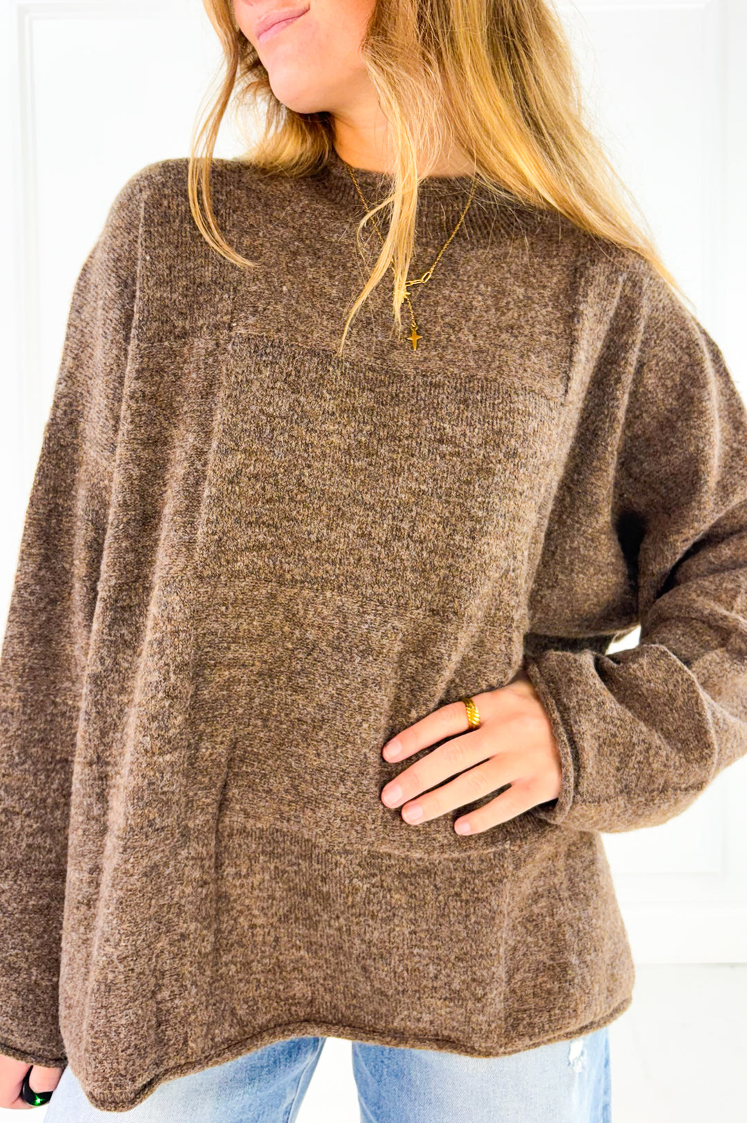 The Heather Checkered Sweater