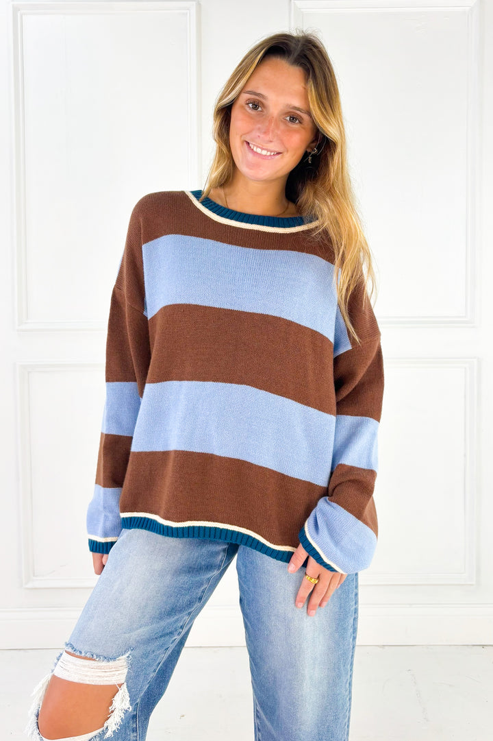 The Color Block Cozy Knit Top