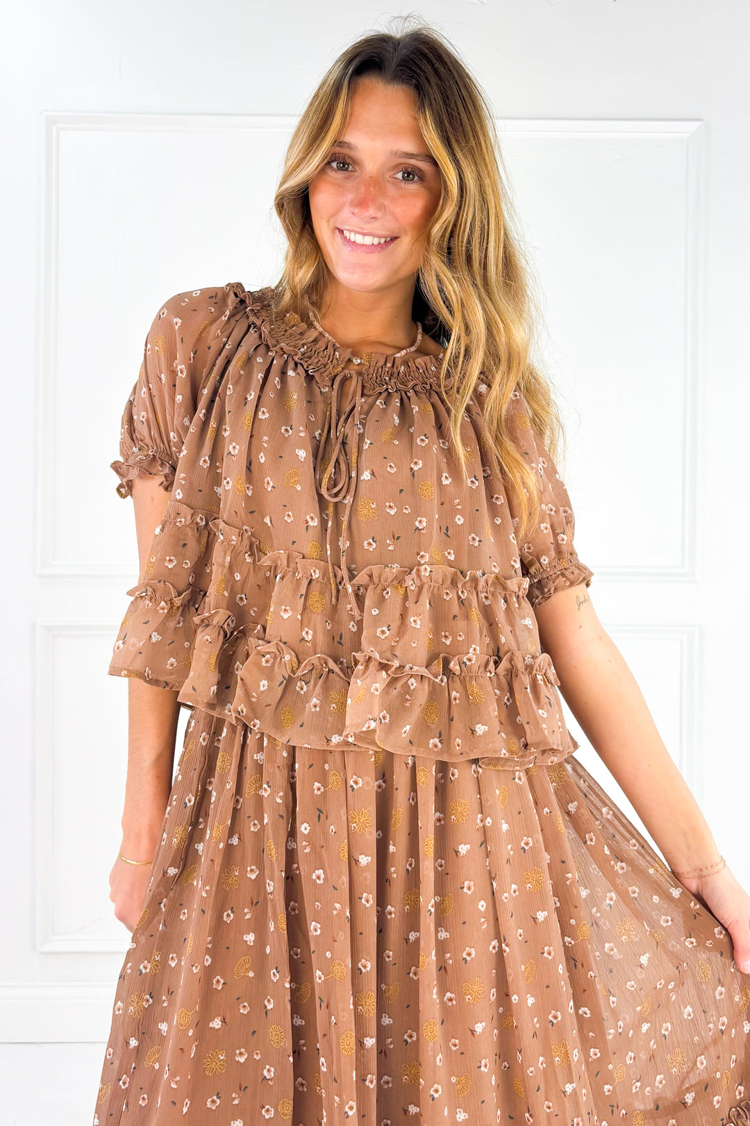 The Marlowe Floral Ruffle Top