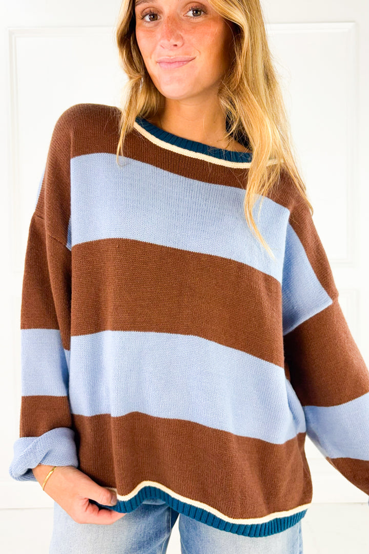 The Color Block Cozy Knit Top