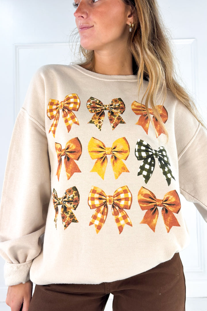 Fall Bows Graphic Sweatshirt