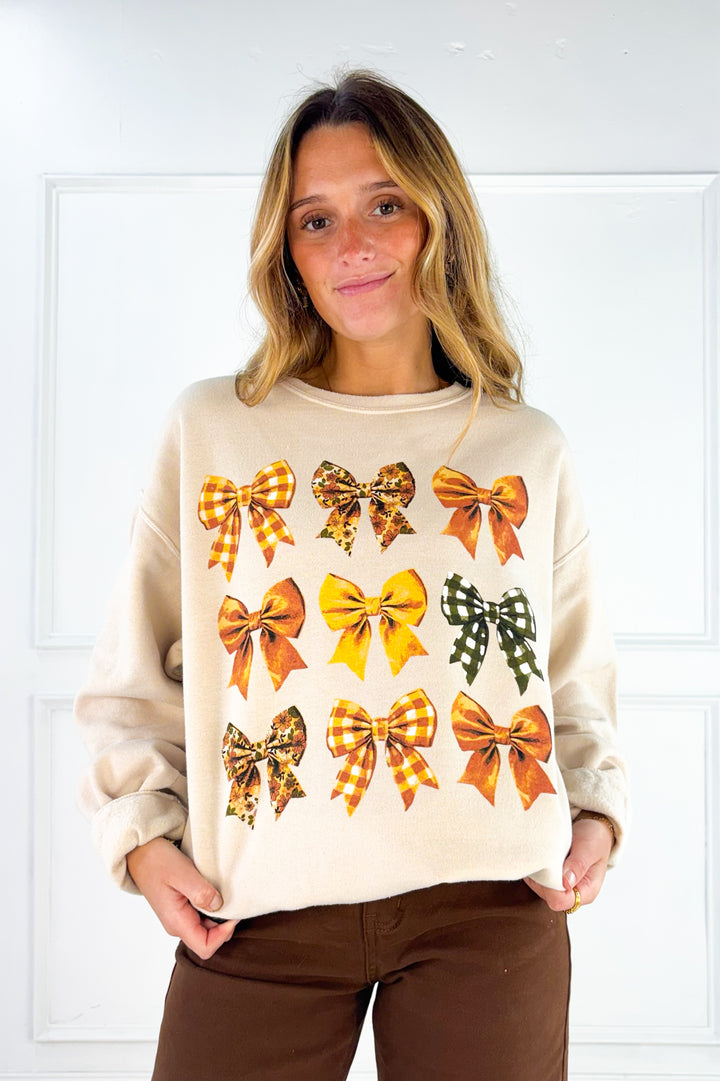 Fall Bows Graphic Sweatshirt