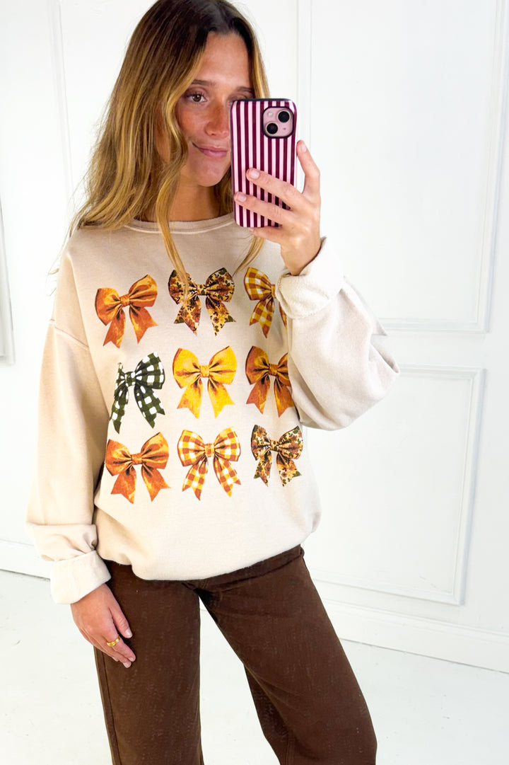 Fall Bows Graphic Sweatshirt