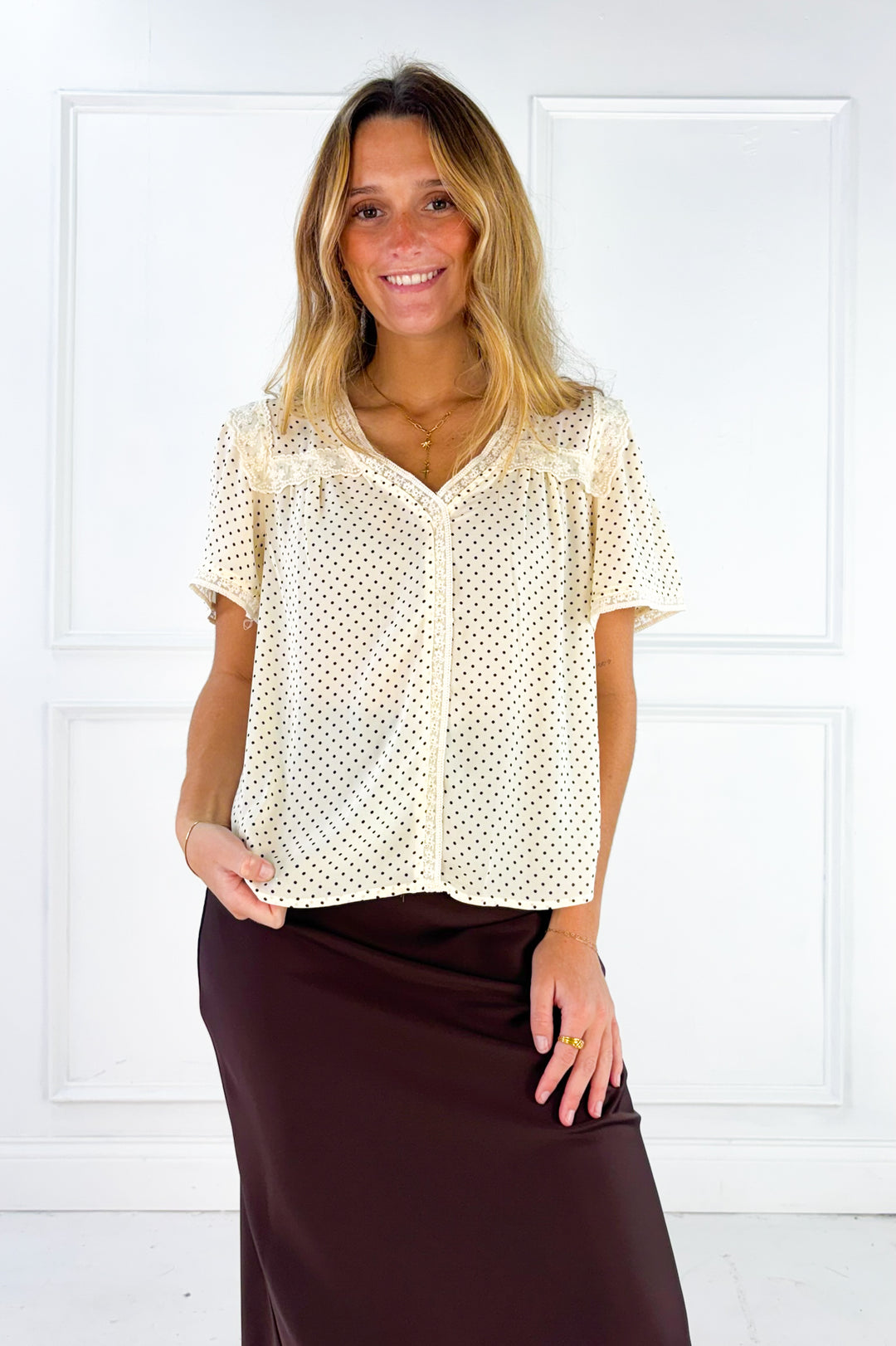 The Dottie Lace Collar Blouse