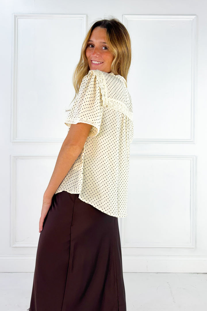 The Dottie Lace Collar Blouse
