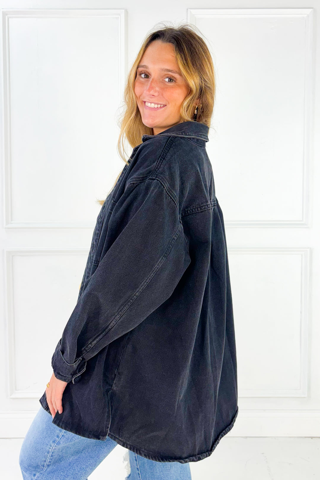 Oversized Washed Denim Jacket