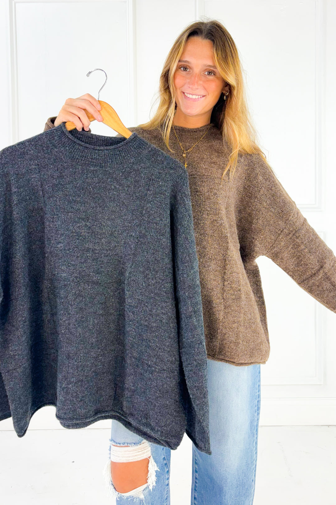 The Heather Checkered Sweater