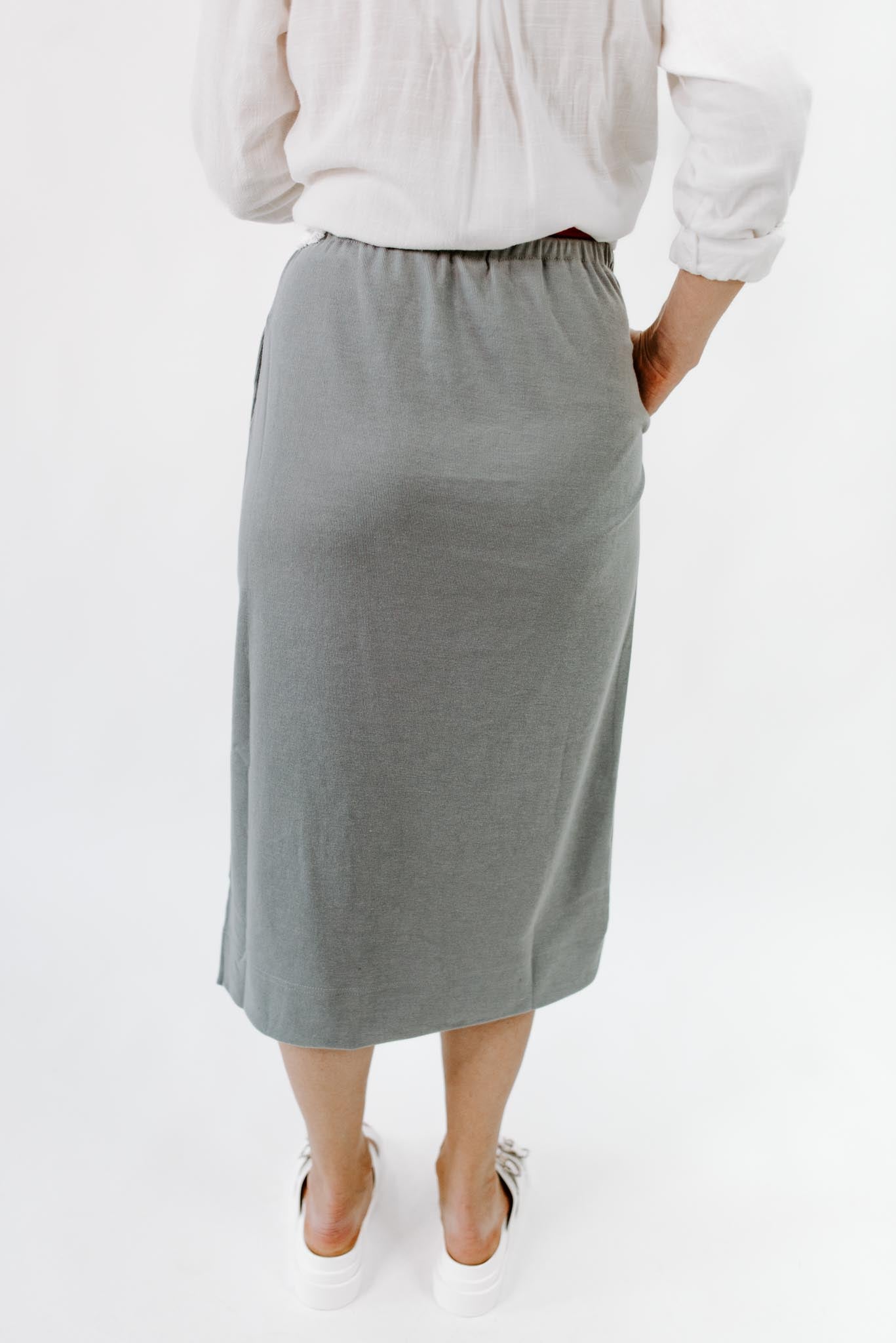 Mina French Terry Midi Skirt