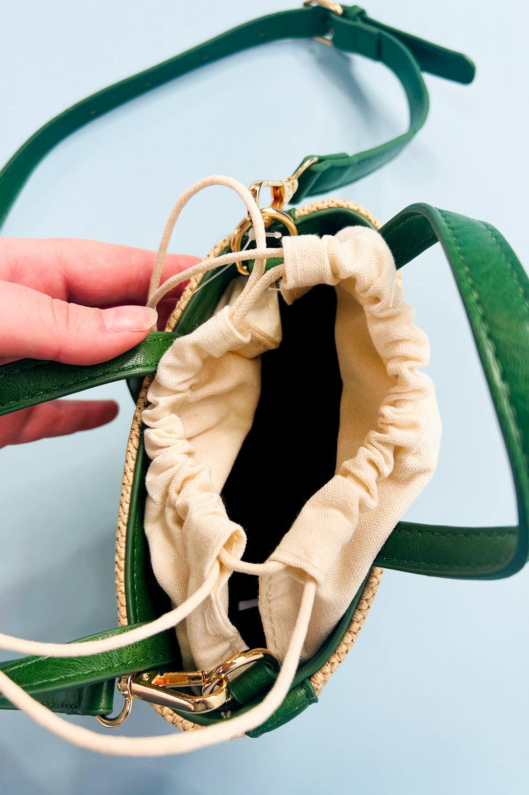 Straw Bucket/Crossbody Bag