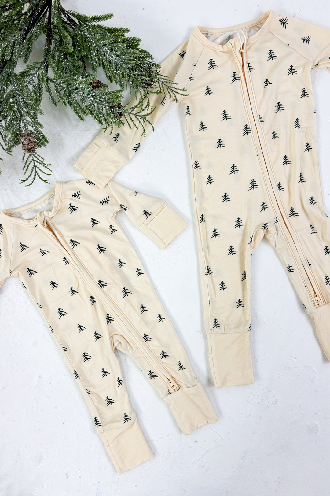 Baby Bamboo Zipper Sleeper | Pine Forest